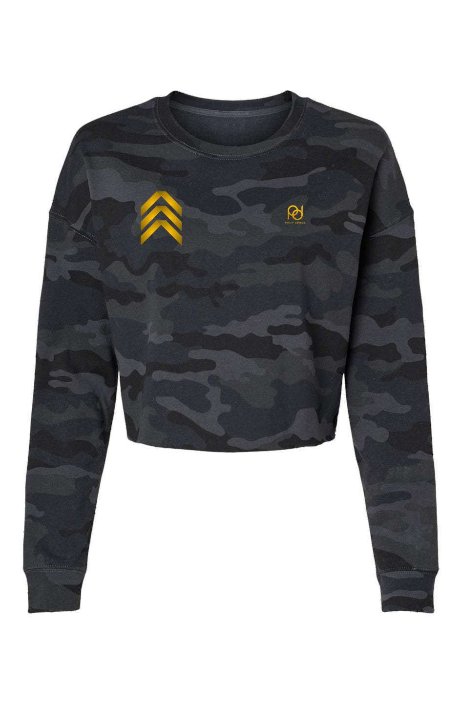 Lightweight Camo Cropped Crew